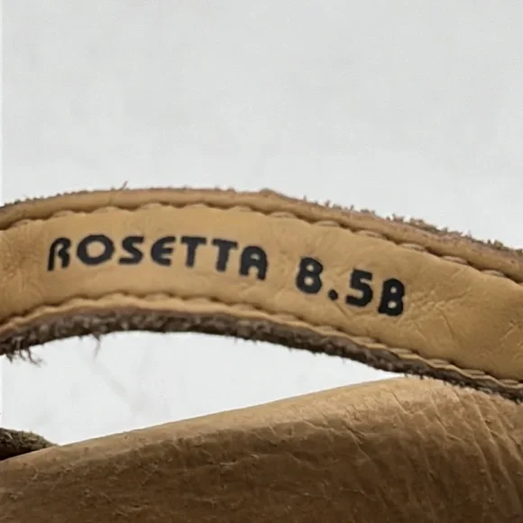 Earth Rosetta Tan Leather Cut Out Wedge Sandals Size 8.5. MCW2775E - Picture 8 of 8